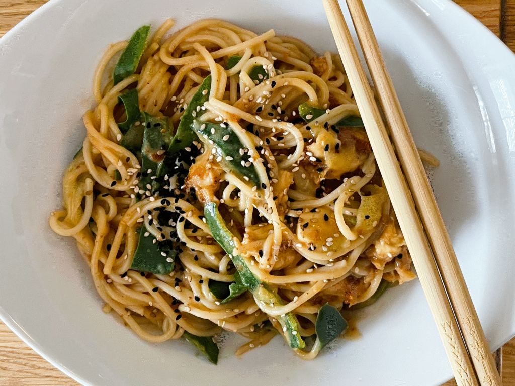 Lauwarmer Nudelsalat